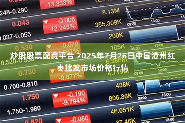 炒股股票配资平台 2025年7月26日中国沧州红枣批发市场价格行情